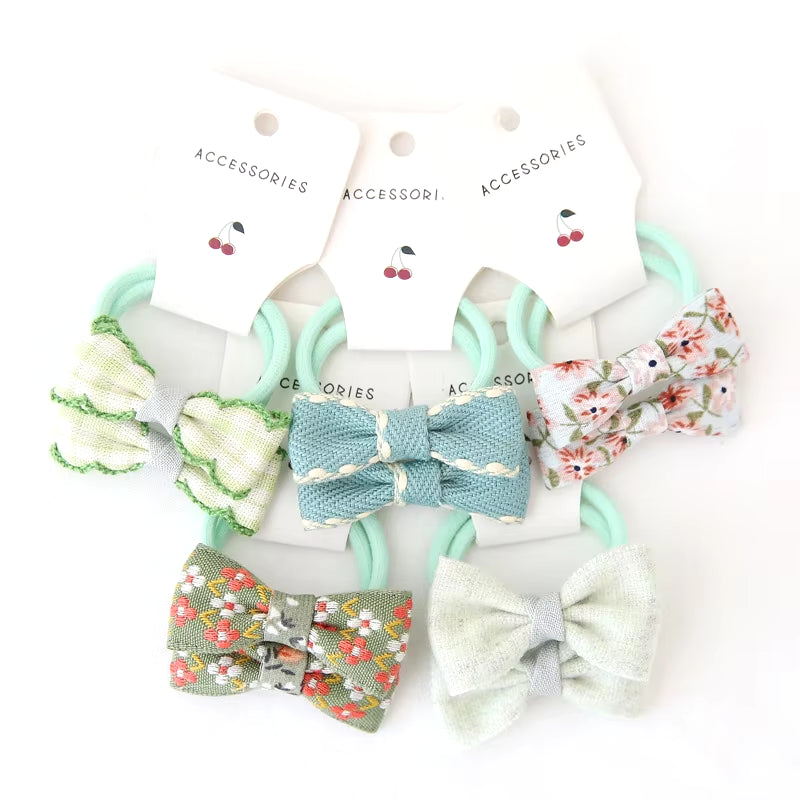 Baby Hair Band Girls Ties Bows Elastic Rubber Band Scrunchies Elastique Cheveux Fille Haar Kids Hair Accessories for Children