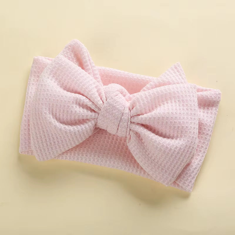 Baby Headband Newborn Baby Girl Hair Accessories Children'S Headwear Knit Big Bow Double Layer Kids Hair Band Turban Headdress