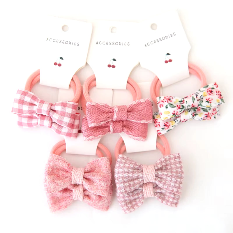 Baby Hair Band Girls Ties Bows Elastic Rubber Band Scrunchies Elastique Cheveux Fille Haar Kids Hair Accessories for Children