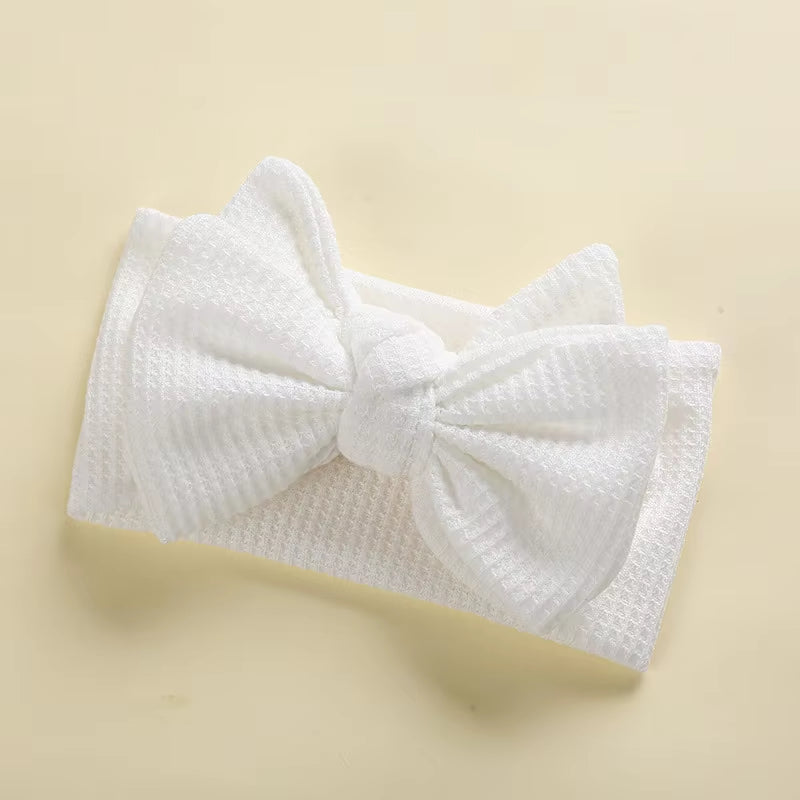 Baby Headband Newborn Baby Girl Hair Accessories Children'S Headwear Knit Big Bow Double Layer Kids Hair Band Turban Headdress