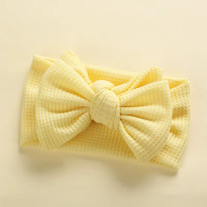 Baby Headband Newborn Baby Girl Hair Accessories Children'S Headwear Knit Big Bow Double Layer Kids Hair Band Turban Headdress