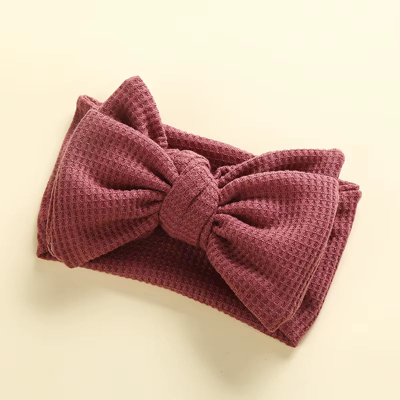 Baby Headband Newborn Baby Girl Hair Accessories Children'S Headwear Knit Big Bow Double Layer Kids Hair Band Turban Headdress