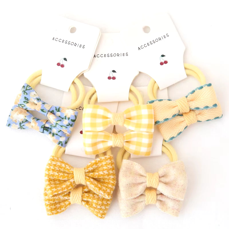 Baby Hair Band Girls Ties Bows Elastic Rubber Band Scrunchies Elastique Cheveux Fille Haar Kids Hair Accessories for Children