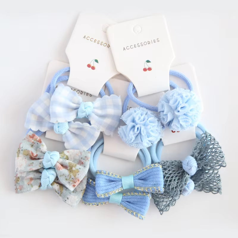 Baby Hair Band Girls Ties Bows Elastic Rubber Band Scrunchies Elastique Cheveux Fille Haar Kids Hair Accessories for Children