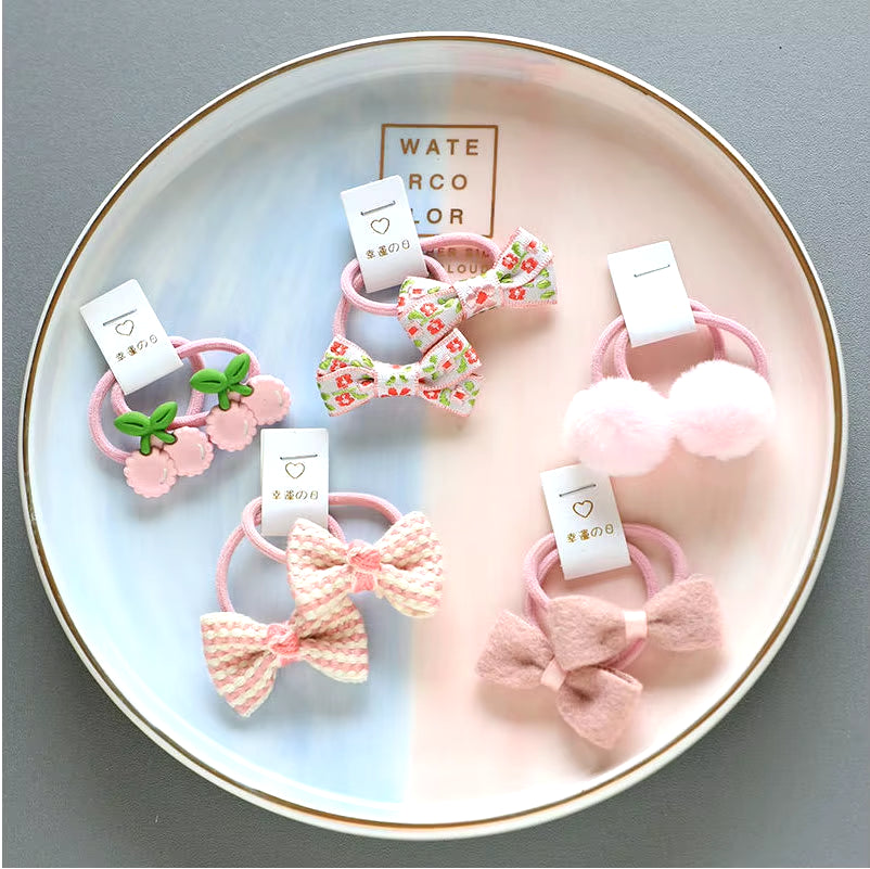 Baby Hair Band Girls Ties Bows Elastic Rubber Band Scrunchies Elastique Cheveux Fille Haar Kids Hair Accessories for Children