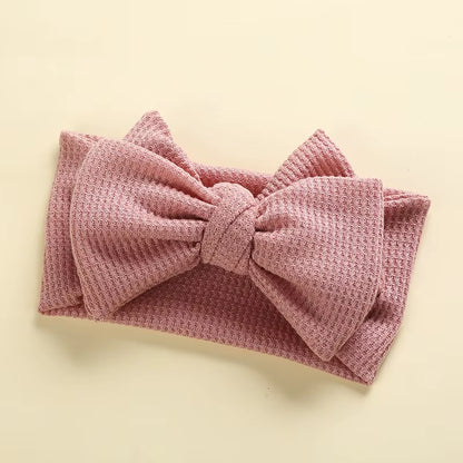 Baby Headband Newborn Baby Girl Hair Accessories Children'S Headwear Knit Big Bow Double Layer Kids Hair Band Turban Headdress