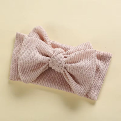 Baby Headband Newborn Baby Girl Hair Accessories Children'S Headwear Knit Big Bow Double Layer Kids Hair Band Turban Headdress