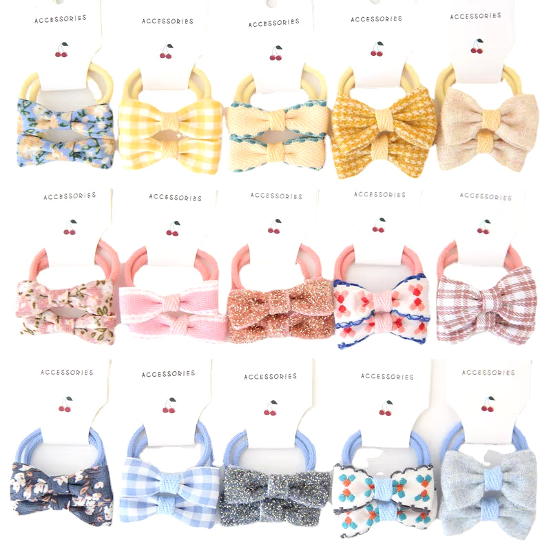 Baby Hair Band Girls Ties Bows Elastic Rubber Band Scrunchies Elastique Cheveux Fille Haar Kids Hair Accessories for Children